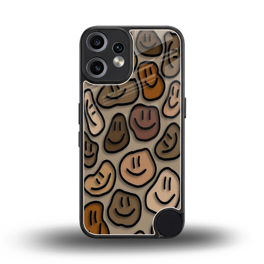 Toasty Brown Smileys back phone cover | glass case for cmf nothing phone 2 pro