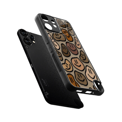 Toasty Brown Smileys sleek cmf nothing phone 2 pro cover with tempered glass back and TPU edges