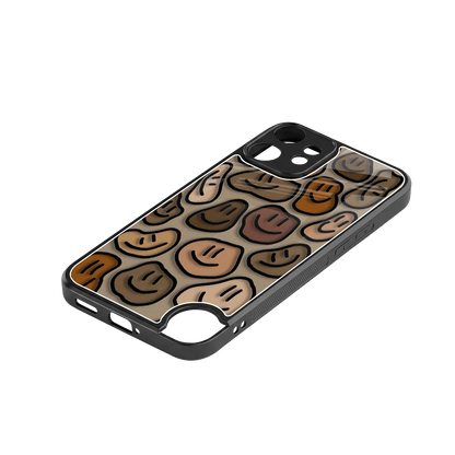 Toasty Brown Smileys stylish phone case for cmf nothing phone 2 pro | glossy glass and slim fit
