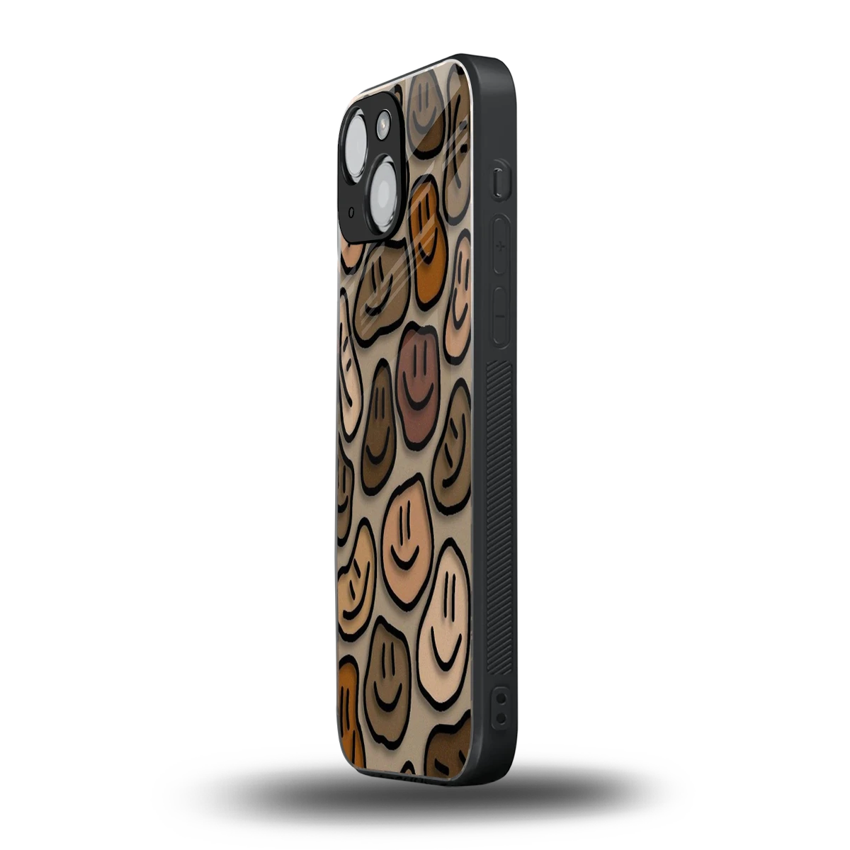 Toasty Brown Smileys iphone 12 mini mobile cover | shockproof glass phone case