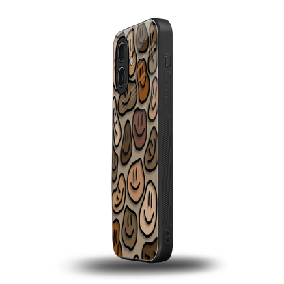 Toasty Brown Smileys iphone 17 mobile cover | shockproof glass phone case