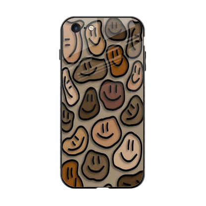 Toasty Brown Smileys back phone cover | glass case for iphone 6