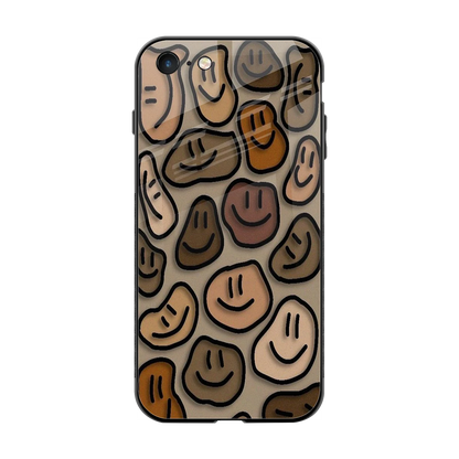 Toasty Brown Smileys back phone cover | glass case for iphone 7