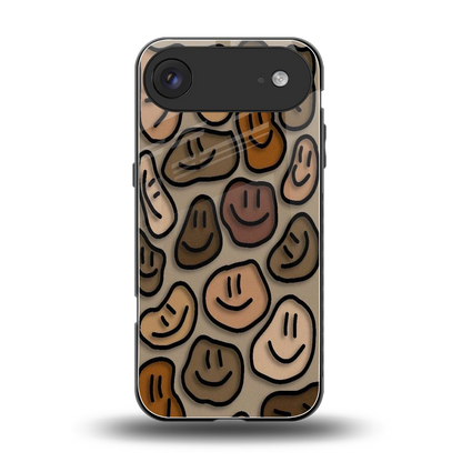 Toasty Brown Smileys back phone cover | glass case for iphone air