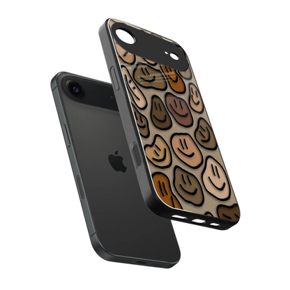 Toasty Brown Smileys sleek iphone air cover with tempered glass back and TPU edges