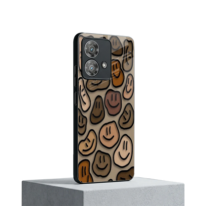Toasty Brown Smileys motorola edge 40 neo 5g mobile cover | shockproof glass phone case