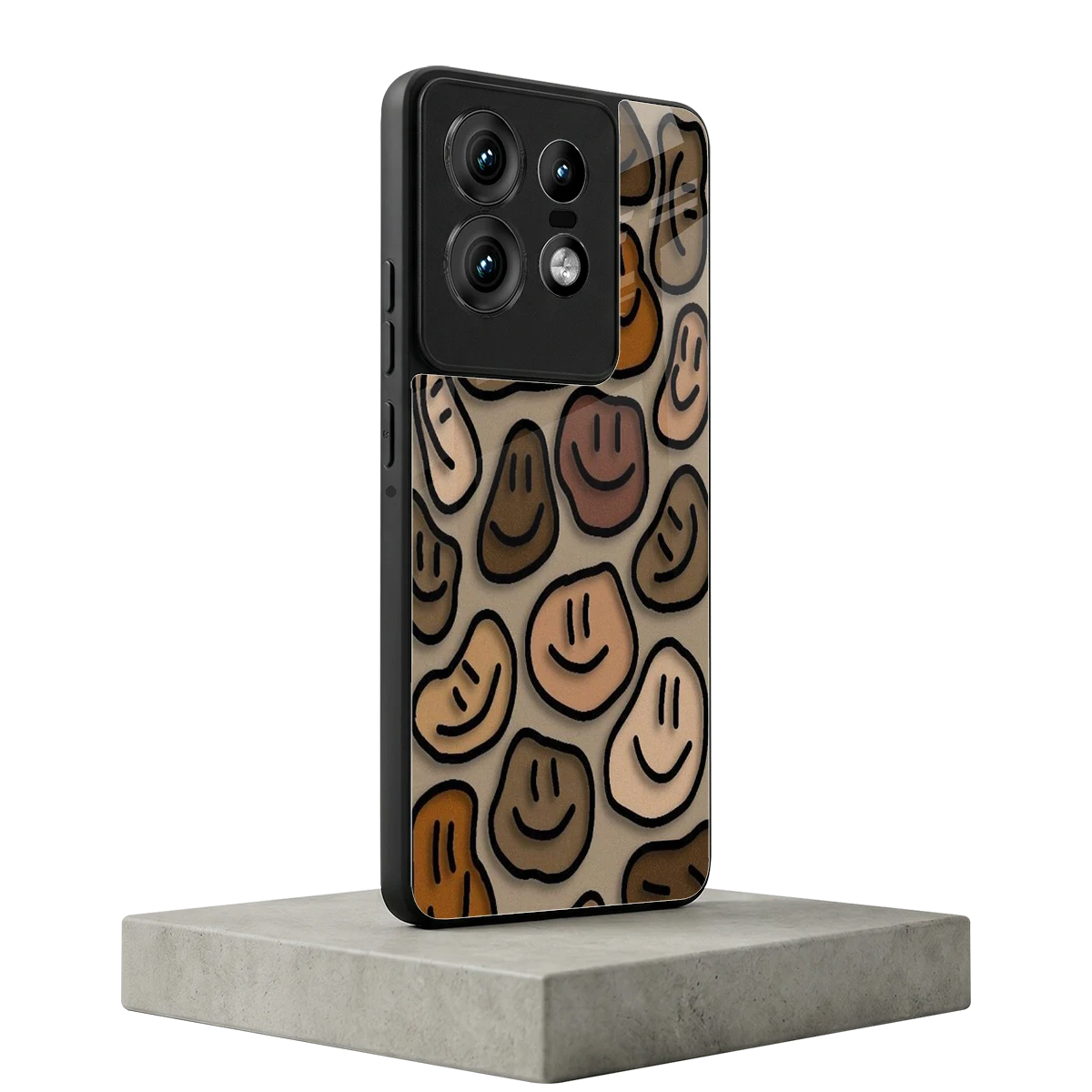 Toasty Brown Smileys motorola edge 50 pro mobile cover | shockproof glass phone case