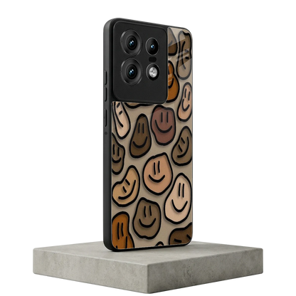 Toasty Brown Smileys motorola edge 50 pro mobile cover | shockproof glass phone case