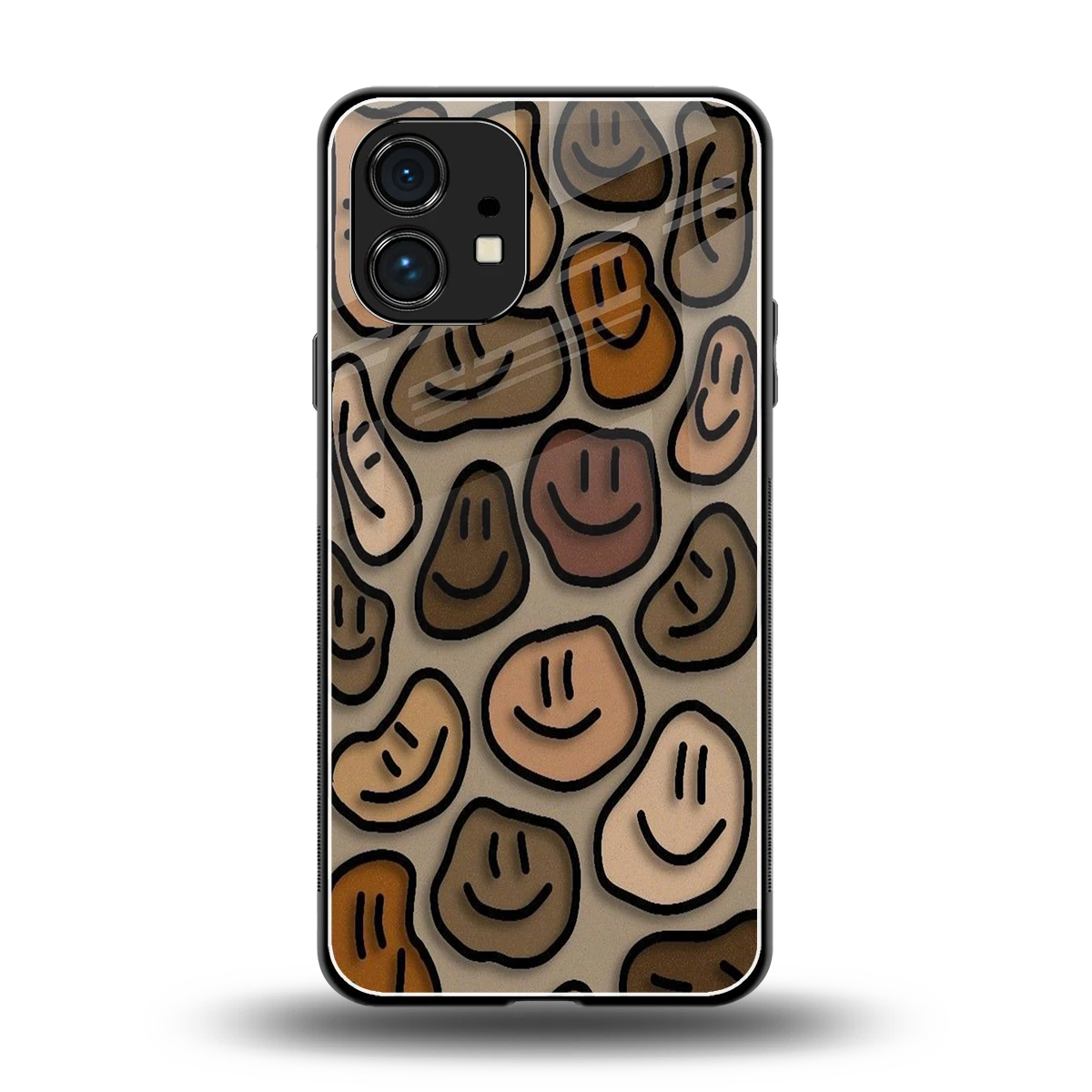 Toasty Brown Smileys back phone cover | glass case for nothing phone 1