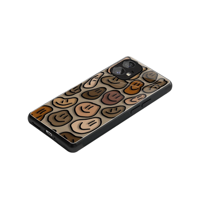 Toasty Brown Smileys stylish phone case for nothing phone 1 | glossy glass and slim fit