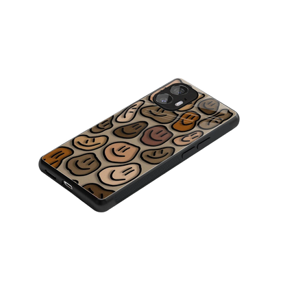 Toasty Brown Smileys stylish phone case for nothing phone 2 | glossy glass and slim fit