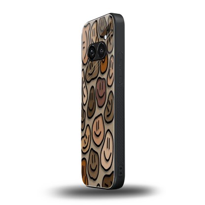 Toasty Brown Smileys nothing phone 2a plus mobile cover | shockproof glass phone case