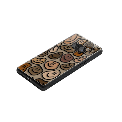 Toasty Brown Smileys stylish phone case for nothing phone 2a | glossy glass and slim fit