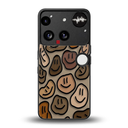 Toasty Brown Smileys back phone cover | glass case for nothing phone 3