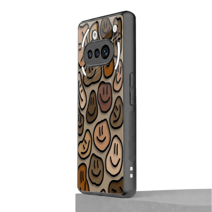 Toasty Brown Smileys nothing phone 3a mobile cover | shockproof glass phone case