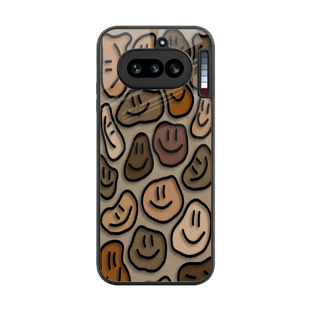 Toasty Brown Smileys back phone cover | glass case for nothing phone 4a