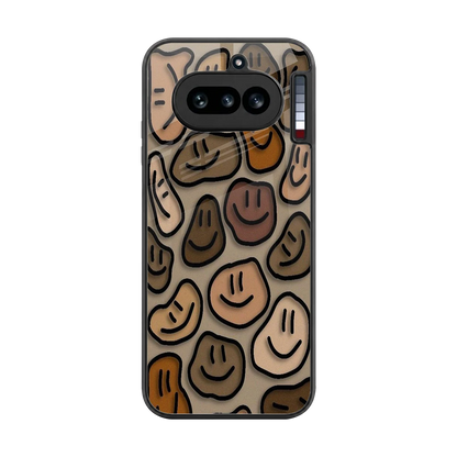 Toasty Brown Smileys back phone cover | glass case for nothing phone 4a