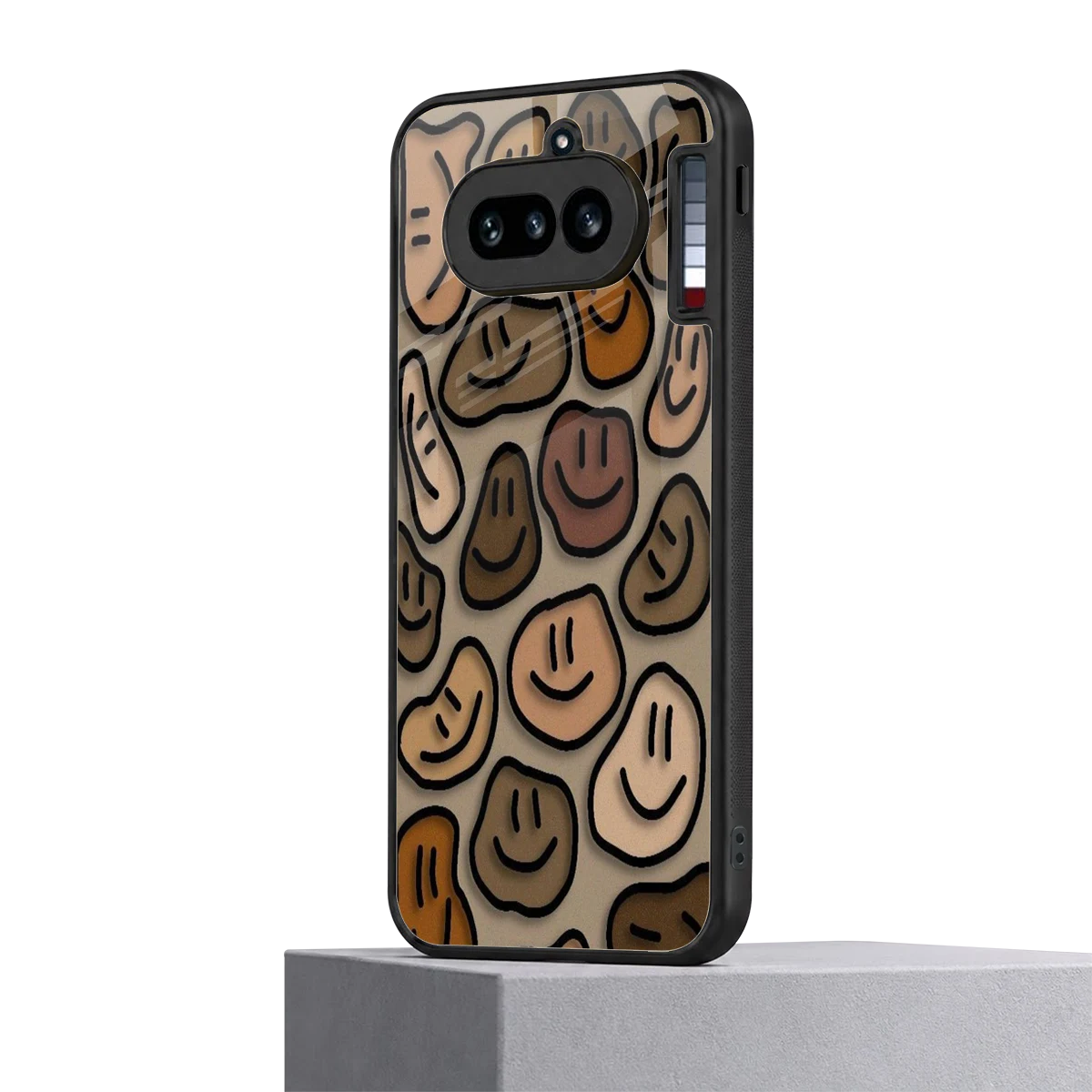 Toasty Brown Smileys nothing phone 4a mobile cover | shockproof glass phone case