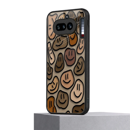 Toasty Brown Smileys nothing phone 4a mobile cover | shockproof glass phone case