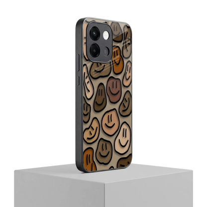 Toasty Brown Smileys oneplus 13s mobile cover | shockproof glass phone case