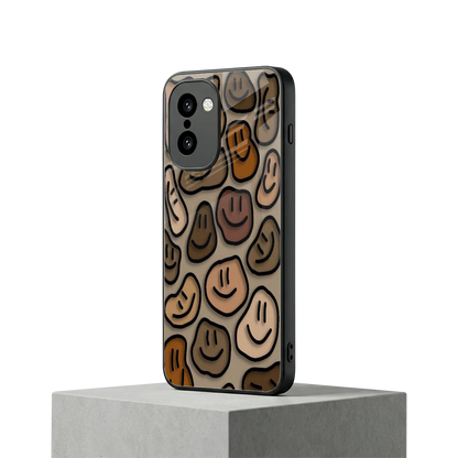 Toasty Brown Smileys oneplus 15r mobile cover | shockproof glass phone case