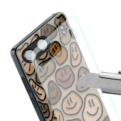Toasty Brown Smileys stylish phone case for oneplus nord 4 | glossy glass and slim fit