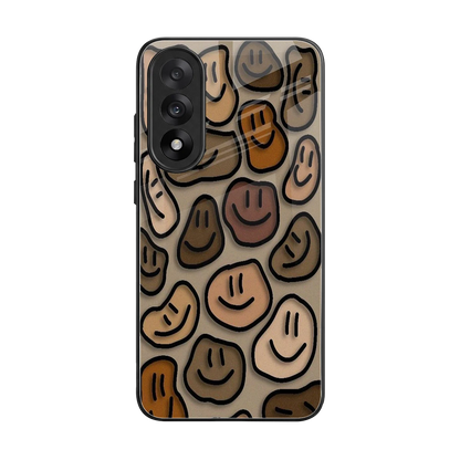 Toasty Brown Smileys back phone cover | glass case for oneplus nord 5