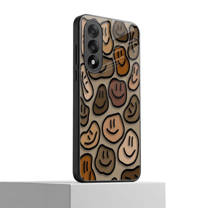 Toasty Brown Smileys oneplus nord 5 mobile cover | shockproof glass phone case