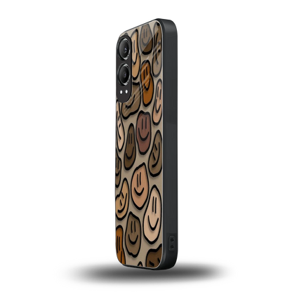 Toasty Brown Smileys oneplus nord ce 4 lite mobile cover | shockproof glass phone case