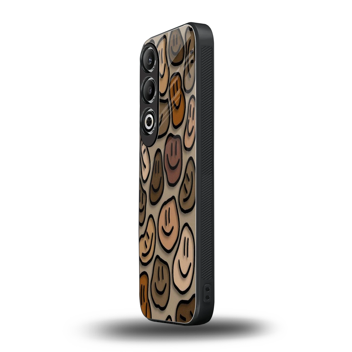 Toasty Brown Smileys oneplus nord ce 4 mobile cover | shockproof glass phone case