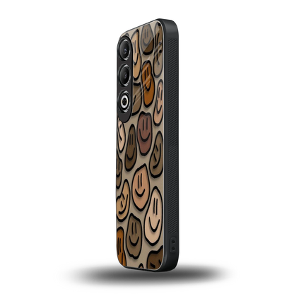 Toasty Brown Smileys oneplus nord ce 4 mobile cover | shockproof glass phone case