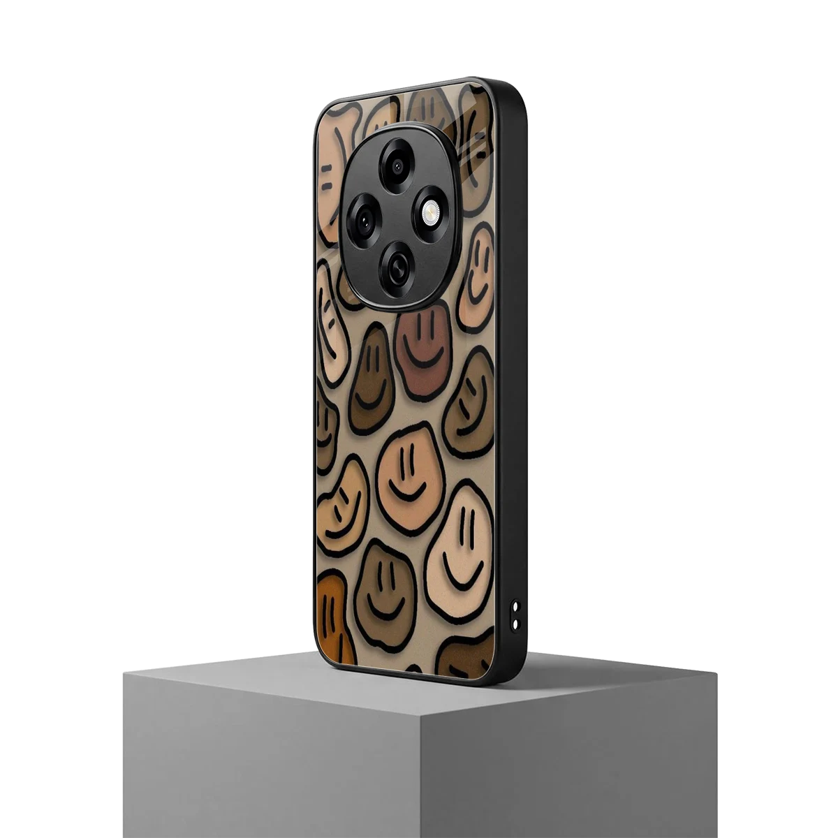 Toasty Brown Smileys oppo f31 pro 5g mobile cover | shockproof glass phone case