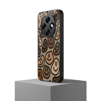 Toasty Brown Smileys oppo f31 pro 5g mobile cover | shockproof glass phone case