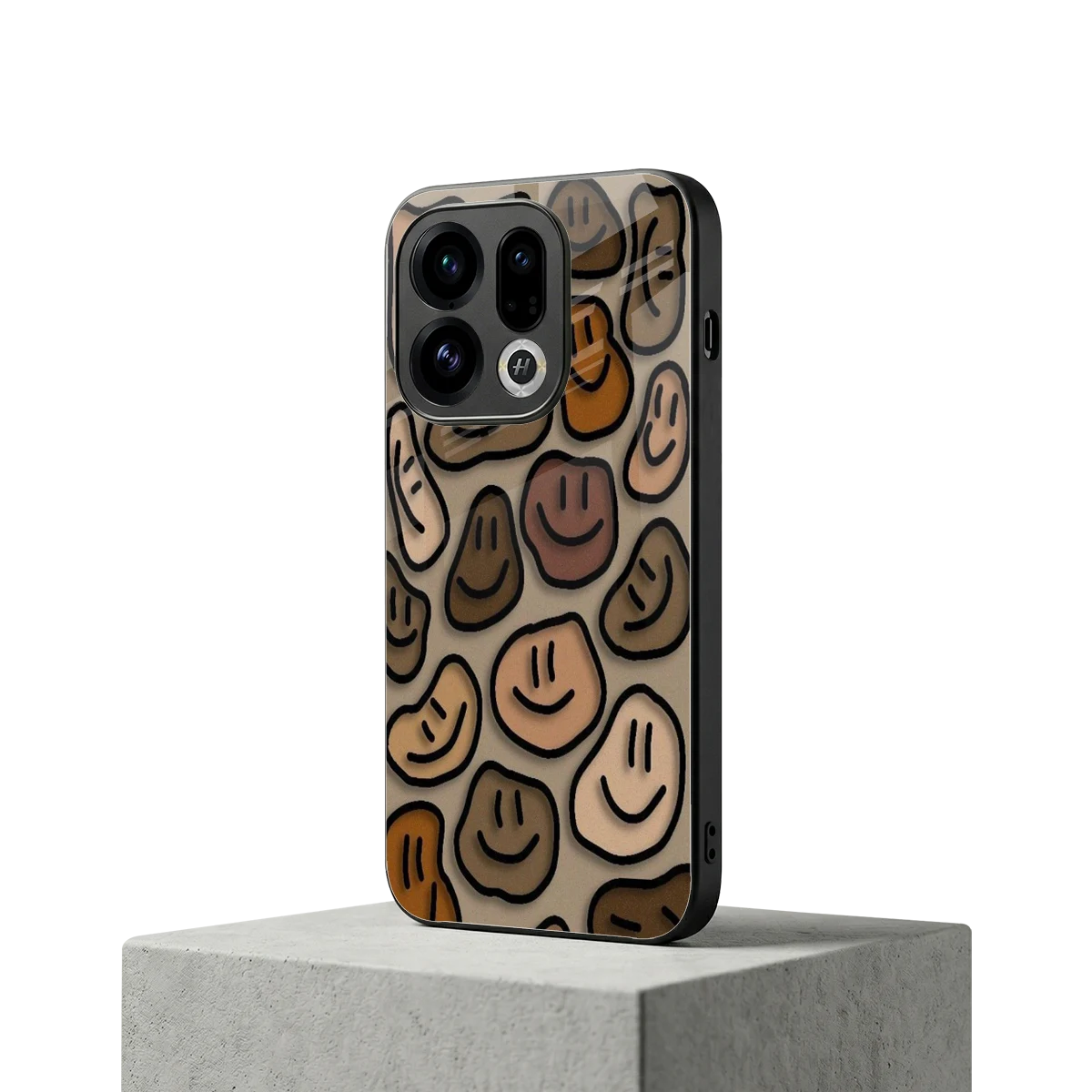 Toasty Brown Smileys oppo find x9 mobile cover | shockproof glass phone case