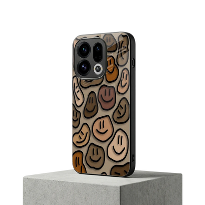 Toasty Brown Smileys oppo find x9 mobile cover | shockproof glass phone case