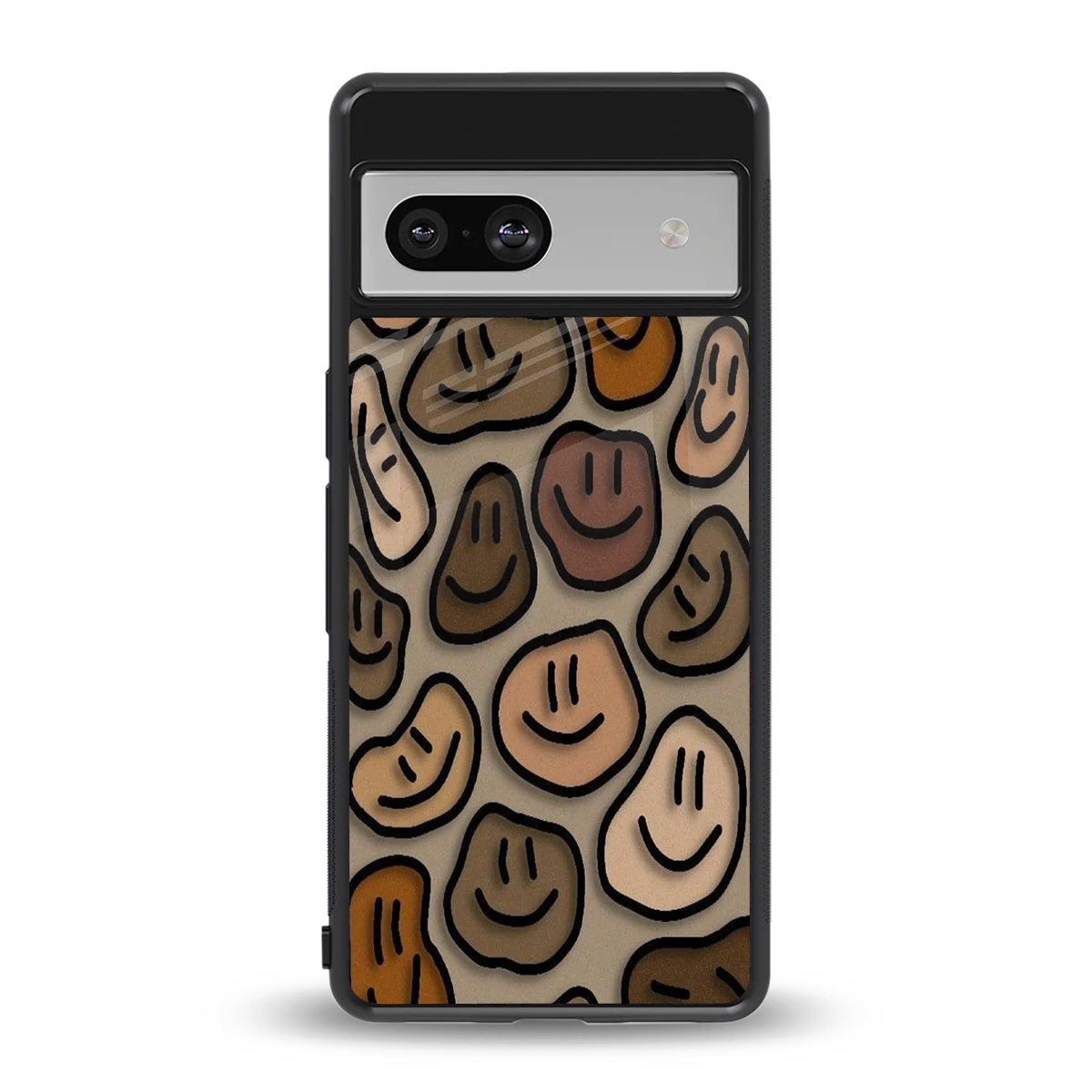 Toasty Brown Smileys back phone cover | glass case for google pixel 7