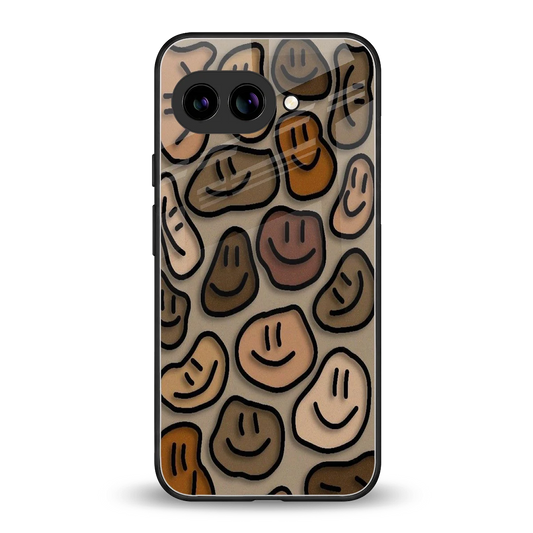 Toasty Brown Smileys back phone cover | glass case for google pixel 9a