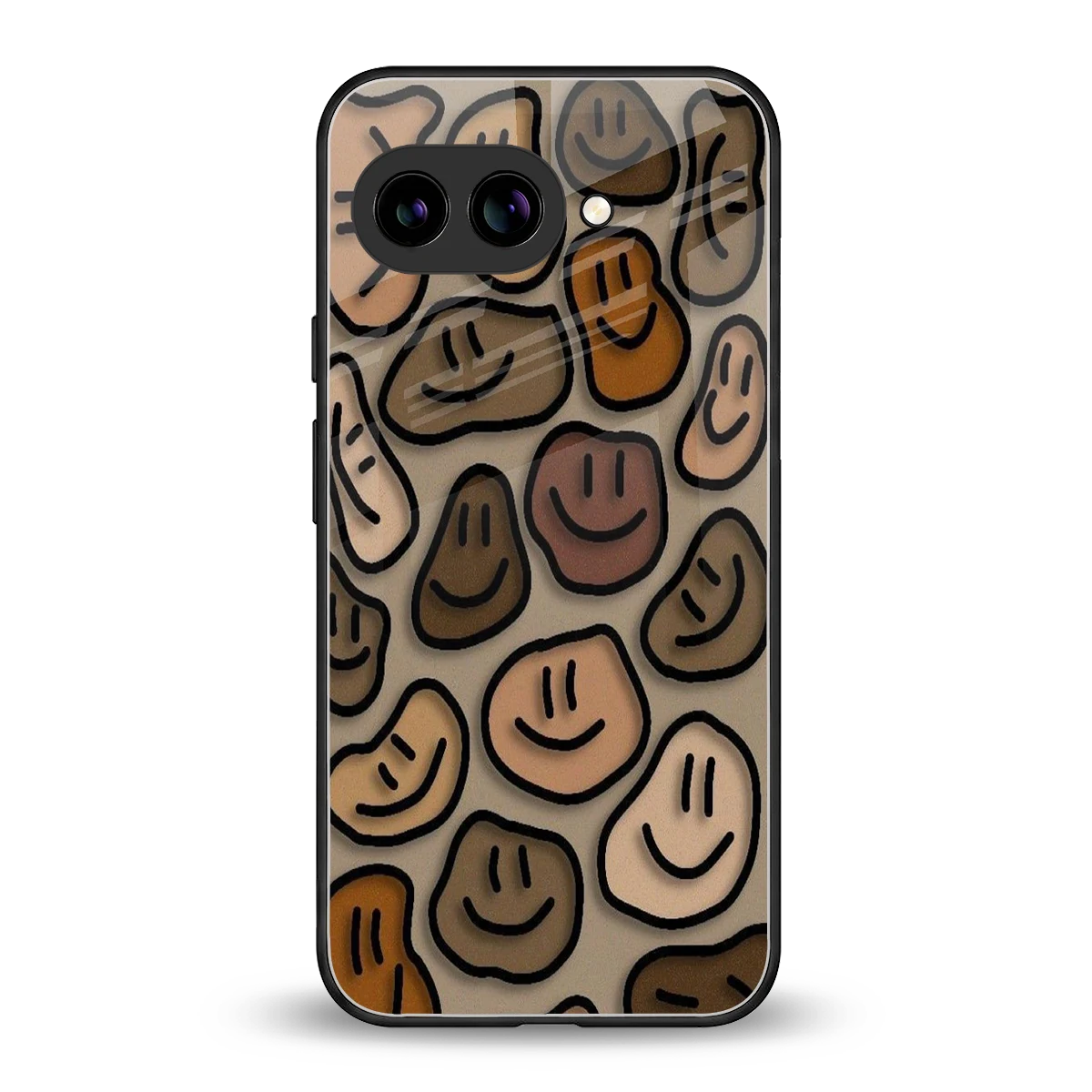 Toasty Brown Smileys back phone cover | glass case for google pixel 10a
