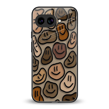 Toasty Brown Smileys back phone cover | glass case for google pixel 10a