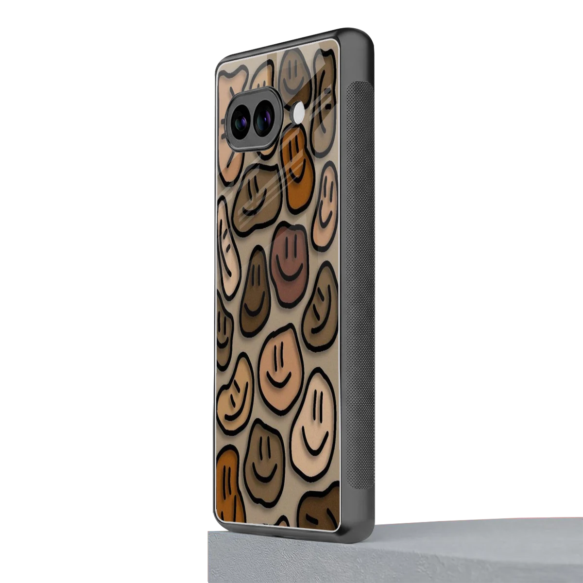 Toasty Brown Smileys google pixel 10a mobile cover | shockproof glass phone case