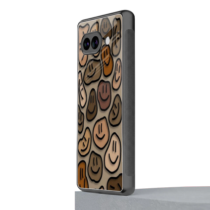 Toasty Brown Smileys google pixel 10a mobile cover | shockproof glass phone case