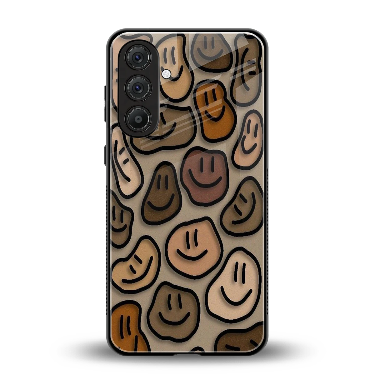 Toasty Brown Smileys back phone cover | glass case for samsung galaxy a17 5g