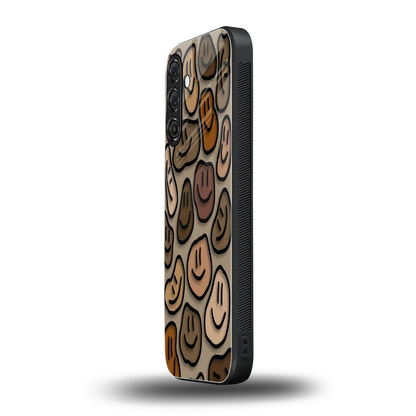Toasty Brown Smileys samsung galaxy a36 5g mobile cover | shockproof glass phone case
