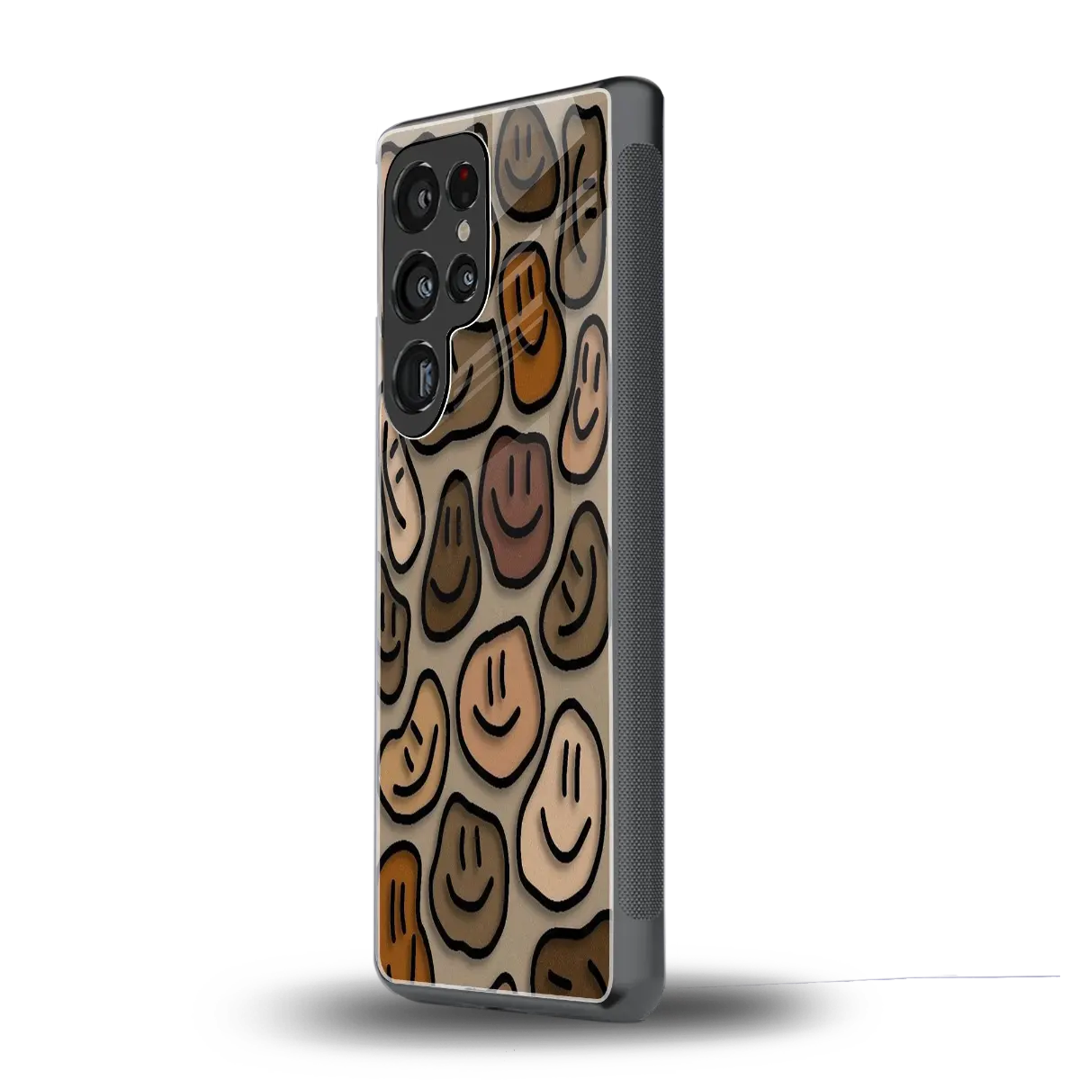 Toasty Brown Smileys samsung galaxy s25 ultra mobile cover | shockproof glass phone case