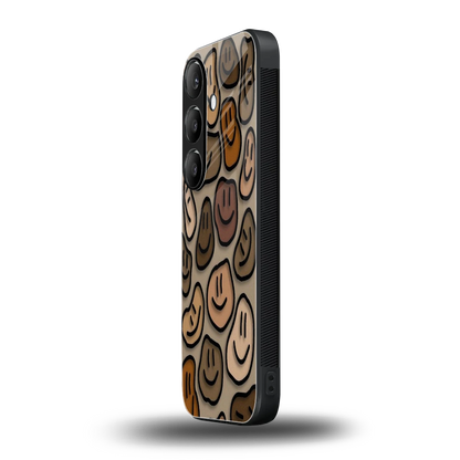 Toasty Brown Smileys samsung galaxy s24 mobile cover | shockproof glass phone case