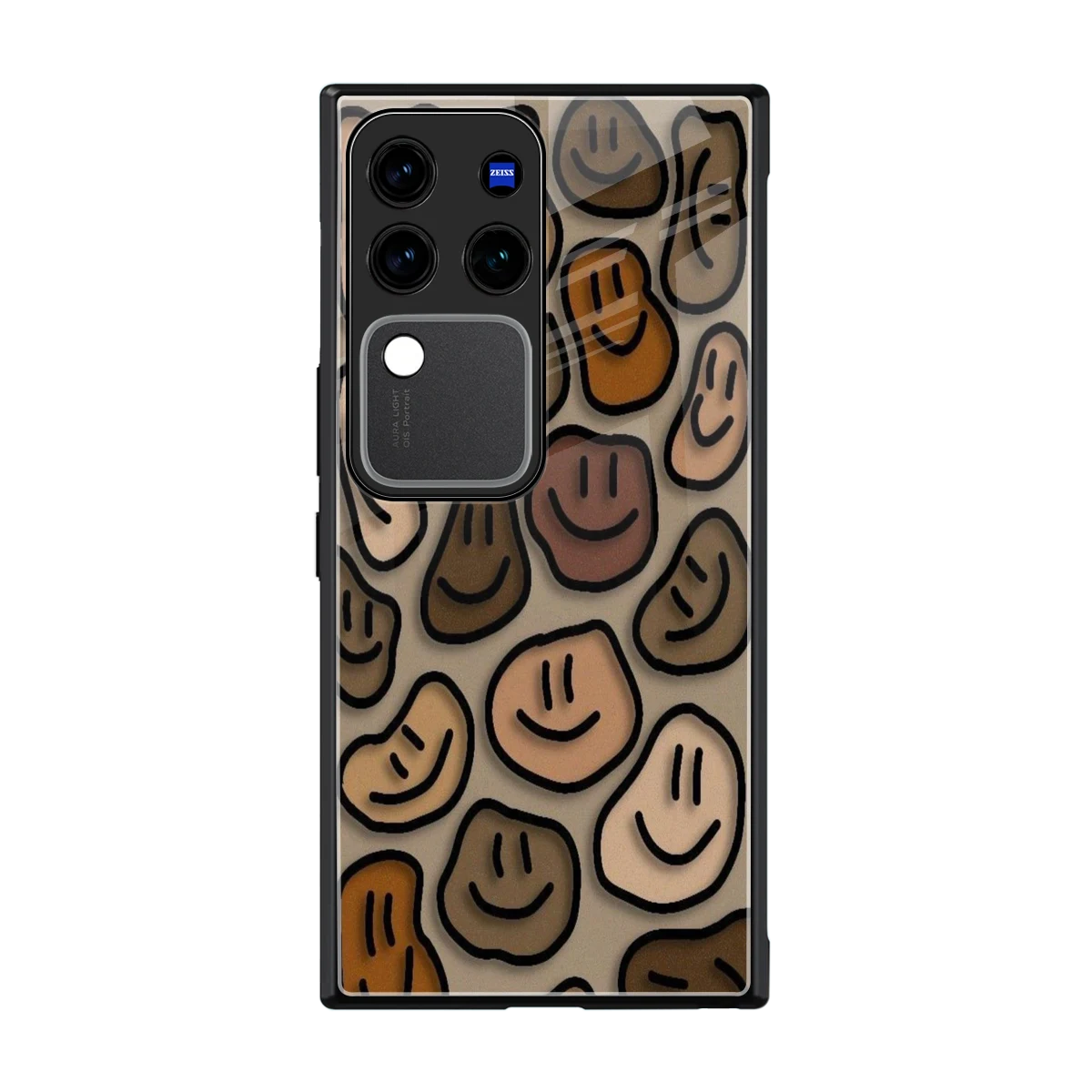 Toasty Brown Smileys back phone cover | glass case forvivo v30 pro
