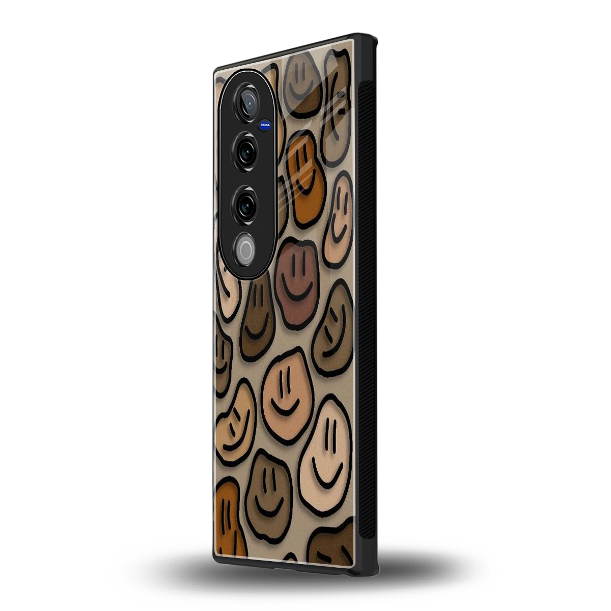 Toasty Brown Smileys vivo v40 pro mobile cover | shockproof glass phone case