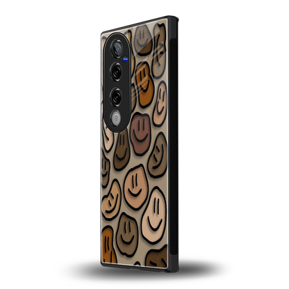 Toasty Brown Smileys vivo v40 pro mobile cover | shockproof glass phone case