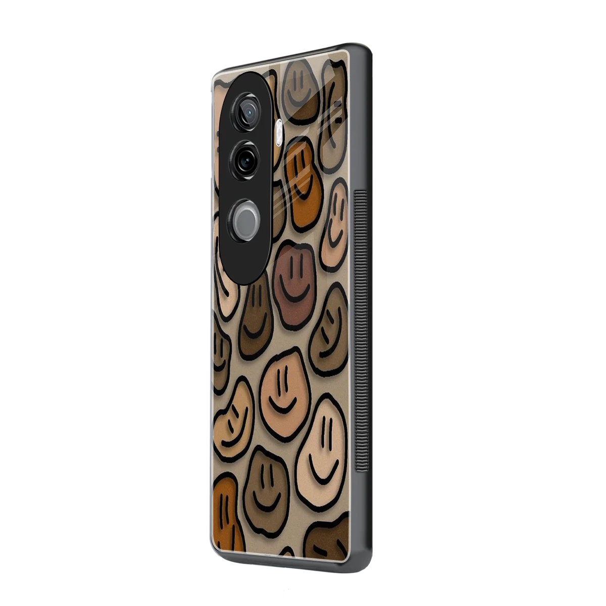Toasty Brown Smileys vivo v40e mobile cover | shockproof glass phone case