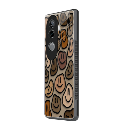 Toasty Brown Smileys vivo v40e mobile cover | shockproof glass phone case